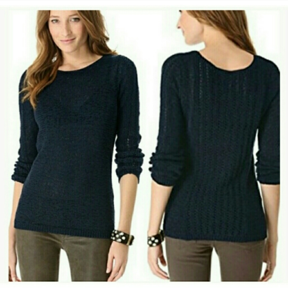 Rachel Zoe Karla Open Work Sweater Size Large
